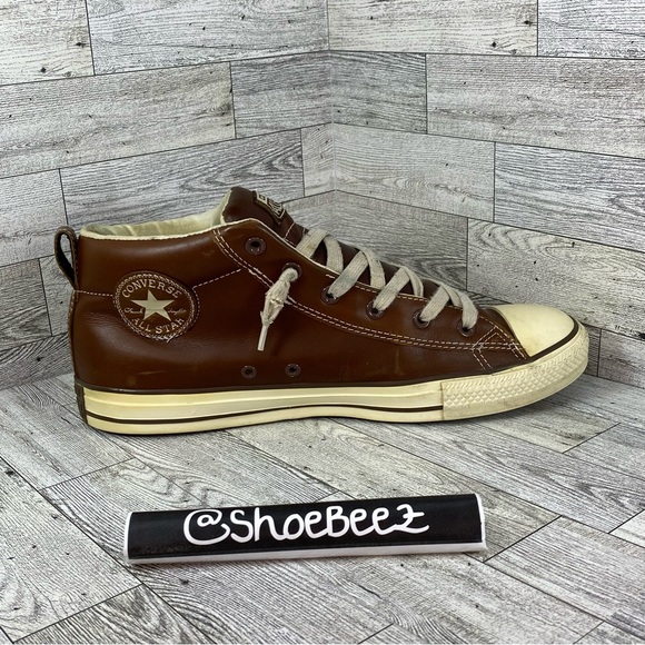 Converse All Star Chuck Taylor Classic, Brown Leather, Men's US 11 - Picture 2 of 10